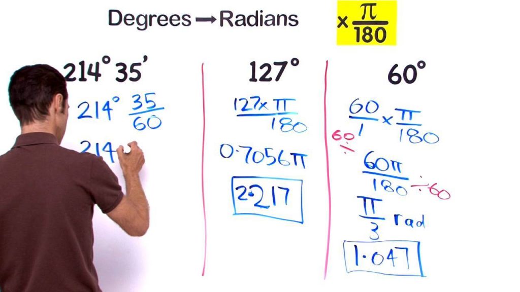 Converting Angle Measures — Degrees to Radians 04c ...